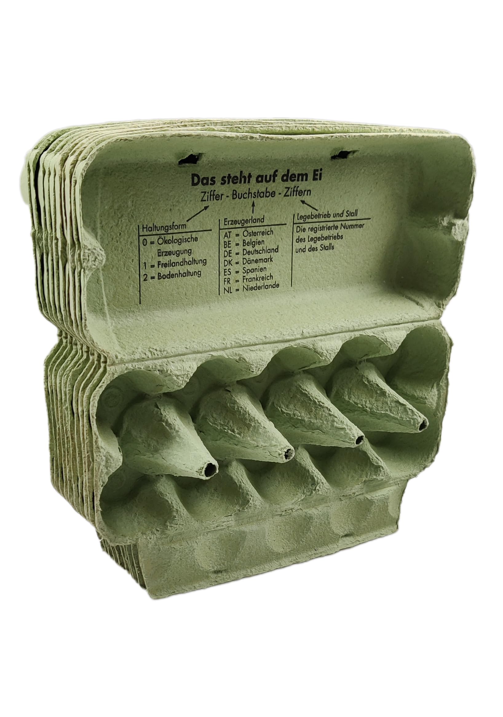Ingbertson Egg Boxes for Eggs/Egg Boxes for Chicken Eggs Without Print Egg Cartons Egg Layers Egg Boxes (10, for 10 Eggs, Green)