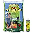 Wiggle Worm Combo Package - 8oz and 30lbs - Organic Pure Worm Casting Tea and Worm Egg Material - Improves Soil Fertility and Aeration for Houseplants, Vegetables, Gardens and More, OMRI Listed