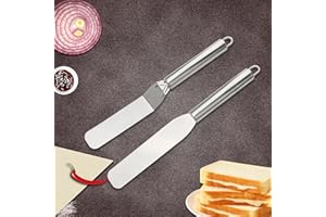 Icing Spatula,Stainless Steel Offset Icing Spatula,rofessional Cake Angled Offset Spatula with Stainless Steel Blade - Thicke