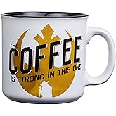 Silver Buffalo Star Wars The Coffee is Strong In This One Ceramic Camper-Style Coffee Mug, 20-Ounces