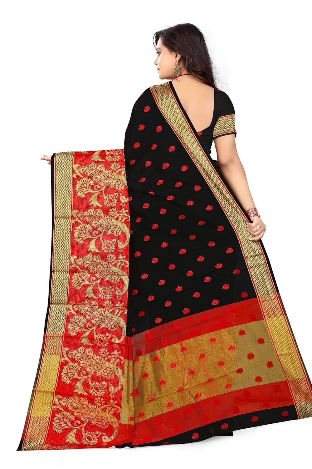anghan brothers women's cotton saree with blouse piece