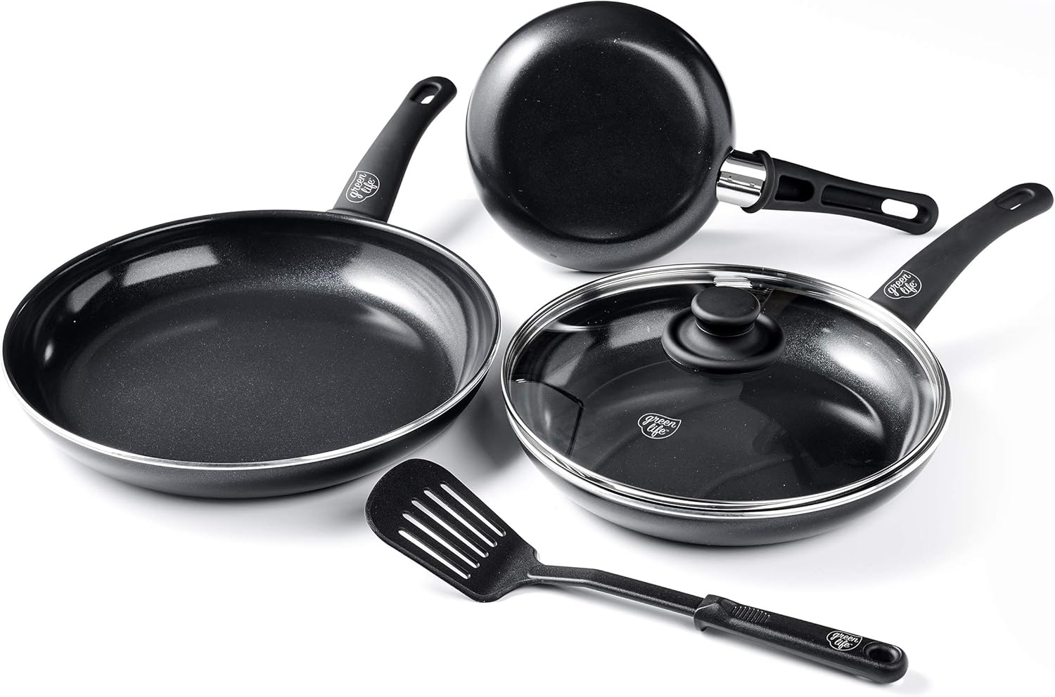 GreenLife Soft Grip Diamond Healthy Ceramic Nonstick, Cookware Pots and