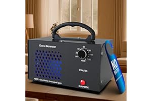 ZETAWALE Ozone Generator 45000mg/h Ozone Machine Odor Removal Whole House Odor Eliminator for Areas for 2500 sq.ft Industrial Air Ionizer Commercial Ozonator for Home Basement Car Smoke (Black)