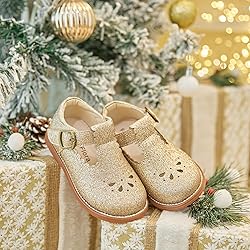 Felix & Flora Toddler Little Girl Glitter Gold Mary