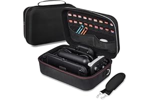 CoBak All-in-One Carrying Case for Nintendo Switch 2 (2025), with 18 Game Card Slots, Pro Controller Holder, Dock & Adapter Storage, Accessory Compartment, Portable Travel Bag, Black