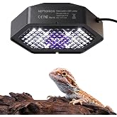 NEPTONION LED UVB Reptile Lamp, Adjustable LED Terrarium Light with 3 Modes, 5 Brightness Levels, 4/8/12H Daily Cycle Timer, Long-Life for Small to Medium-Large Reptiles Such as Bearded Dragons