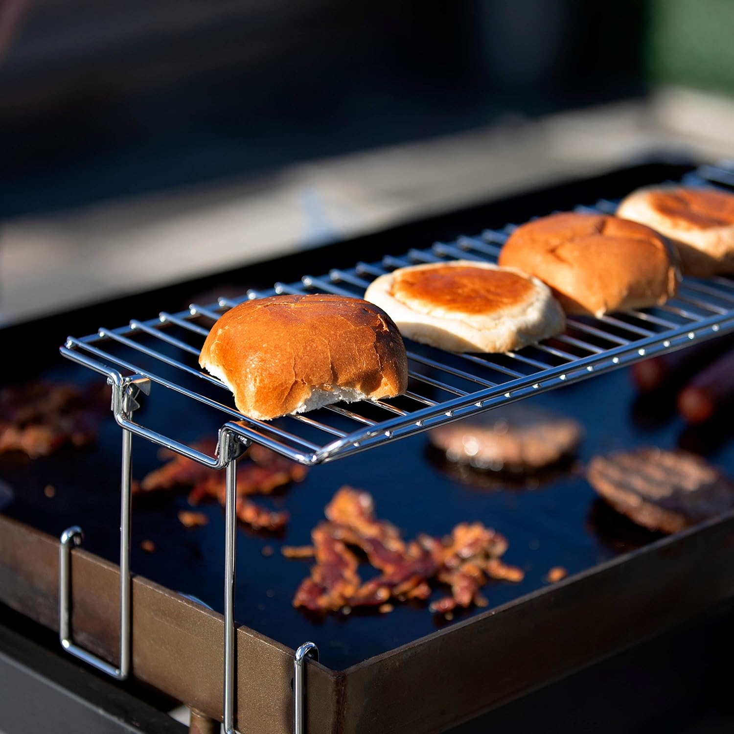 Yukon Glory Griddle Warming Rack, Designed for 36" Griddles, New & Improved Design, One-Step Clip on Attachment (Not for Pro-Series) : Garden & Outdoor