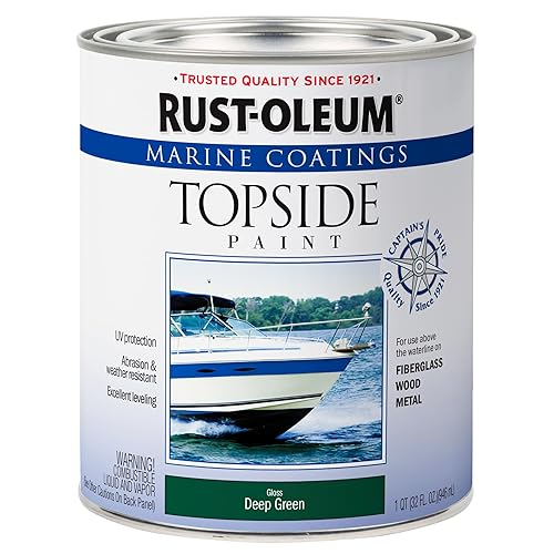 Rust-Oleum, Deep Green 207007 Marine Coatings Topside Paint, Quart, 32 Fl Oz (Pack of 1), 11