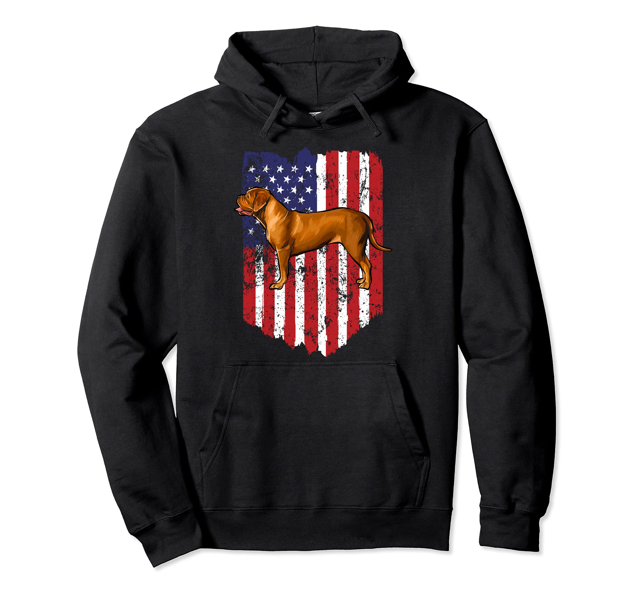 American Flag Dogues de Bordeaux 4th Of July USA Pullover Hoodie