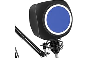 CHROMLIVES Microphone Isolation Ball, Microphone Isolation Shield Pop Filter for Microphone for Noise and Reflection Reduction, Sound-Absorbing Foam Cover for Recording Studios, Singing, Live Stream