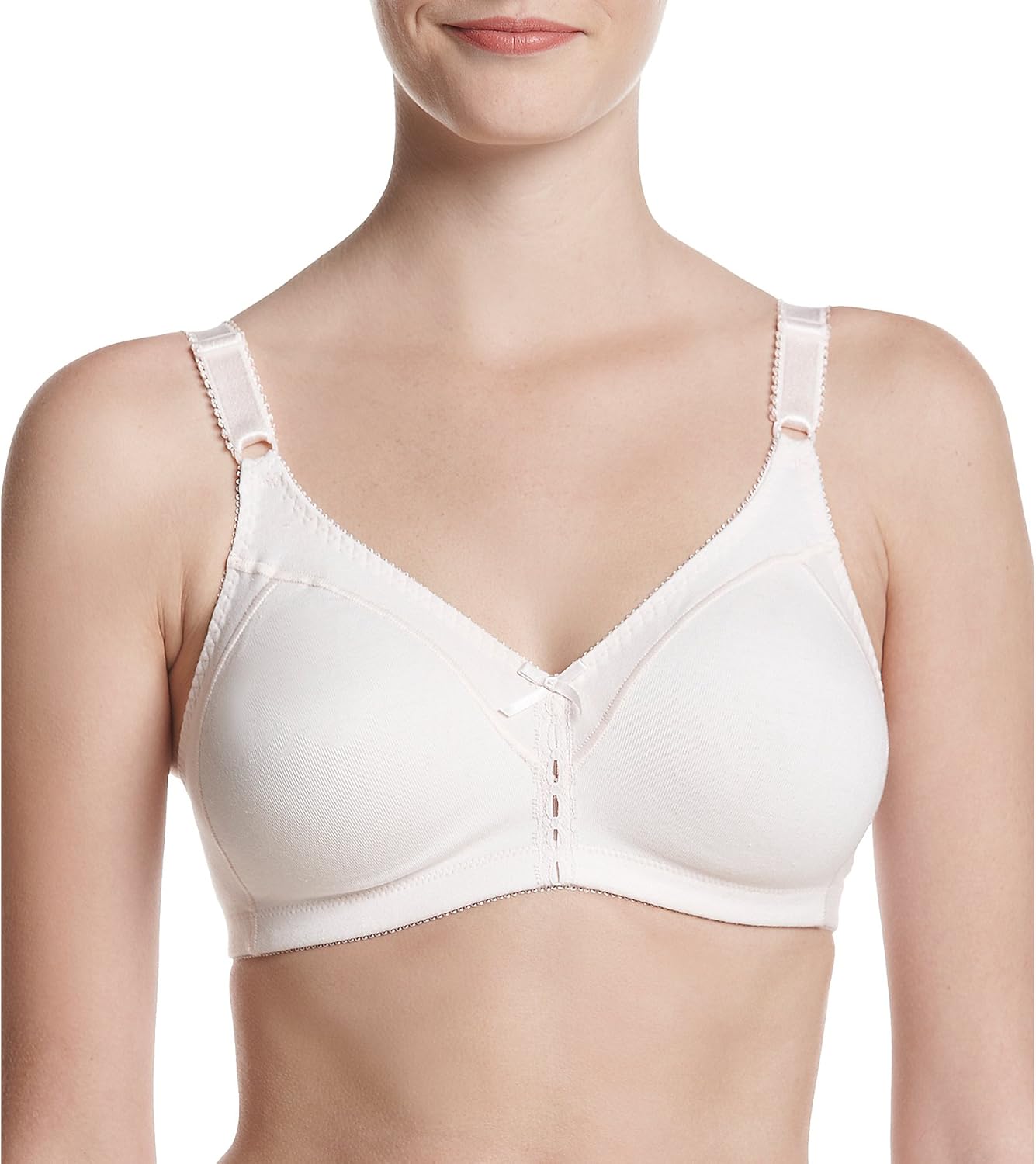 Bali Designs Women's Double Support Cotton Stretch Wire-Free Bra