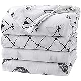 upsimples Baby Swaddle Blanket Unisex Swaddle Wrap Soft Silky Bamboo Muslin Swaddle Blankets Neutral Receiving Blanket for Bo