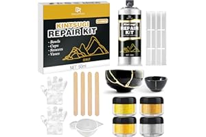 Kintsugi Repair Kit - Food Safe Kintsugi Kit Repairs Broken Ceramics, Glass, Jade, Sculptures, Meaningful Pottery - Gold Kint