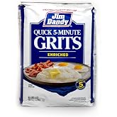 Jim Dandy Quick Grits, 5 lb Bag Bundled with a JFS Recipe Card (Pack of 1)