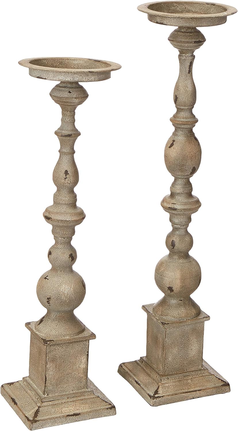 Imax 74182-2 Hamilton Candleholders – Set of 2 Candle Stands, Handcrafted Candle Sticks, Vintage Inspired, Wrought Iron Candle Holders. Home Decor: Home & Kitchen