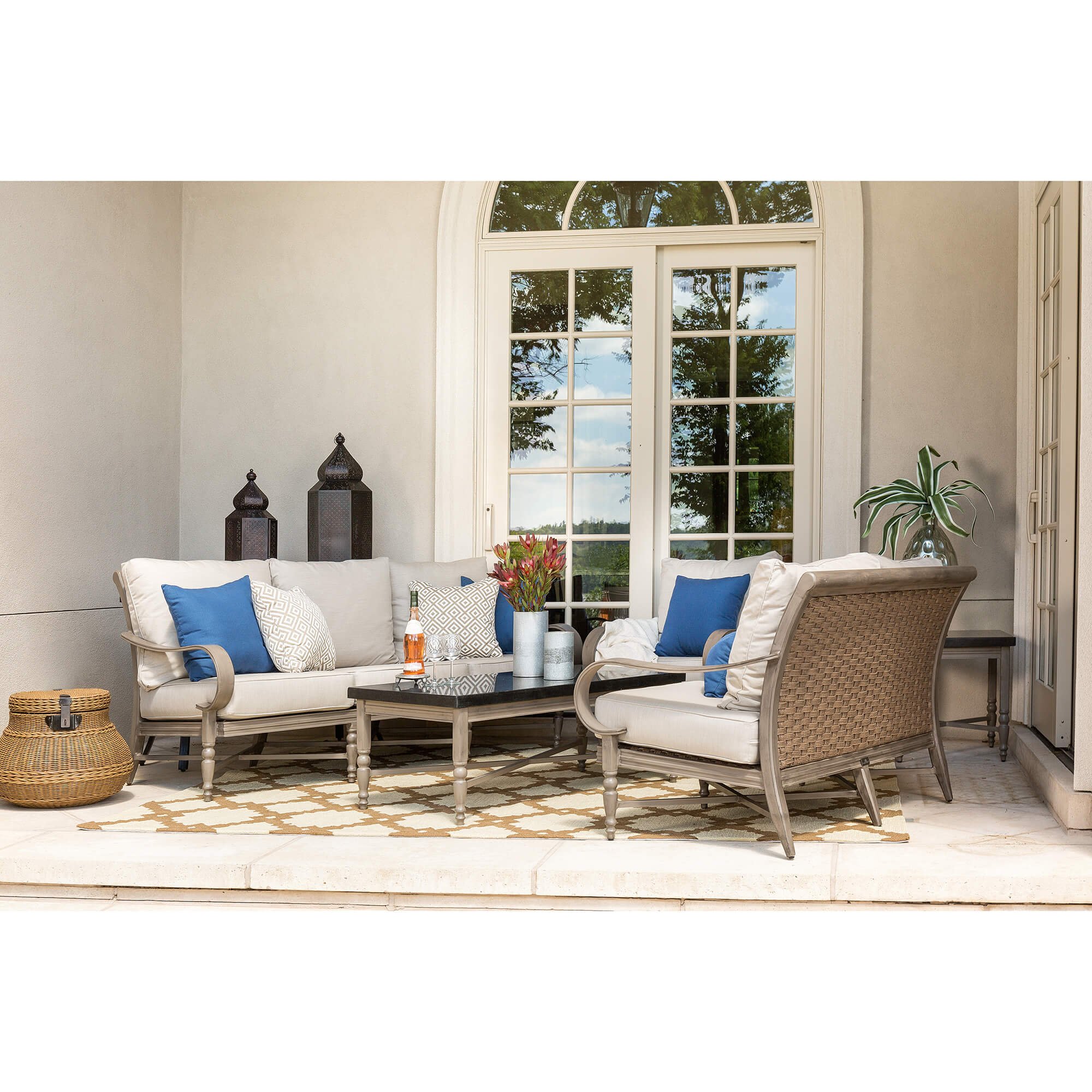 Blue Oak Outdoor Saylor 4PC Patio Furniture Conversation Set (Loveseat