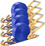 TLGREEN 9m x 50mm Double J Hook Ratchet Straps 11000 lbs Heavy Duty 4Pcs view 1