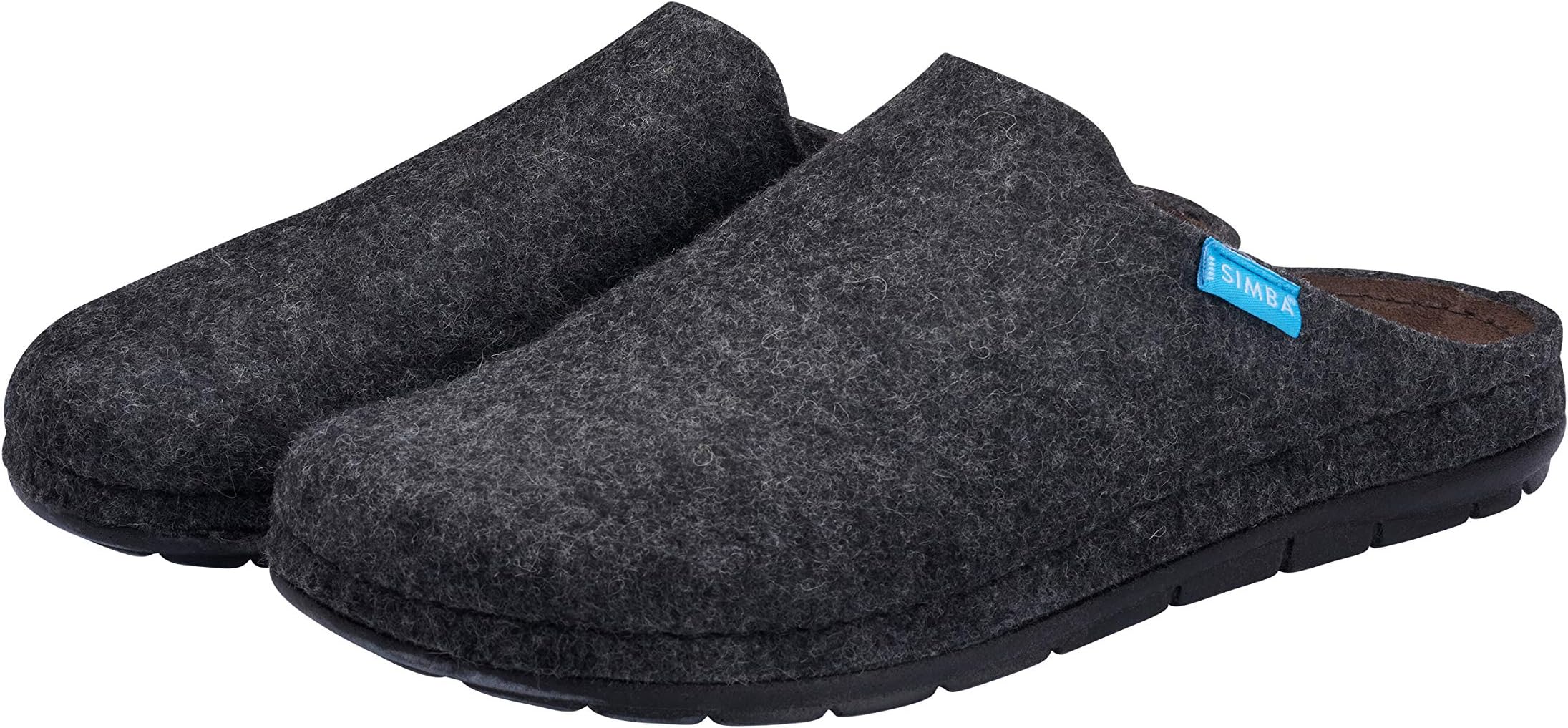 Simba Natural Wool House Slippers for Men with Massage Pressure Points - Soft Latex Inner Sole, 5 Raised Reflex Zones, Improves Circulation & Muscle Relaxation Grey