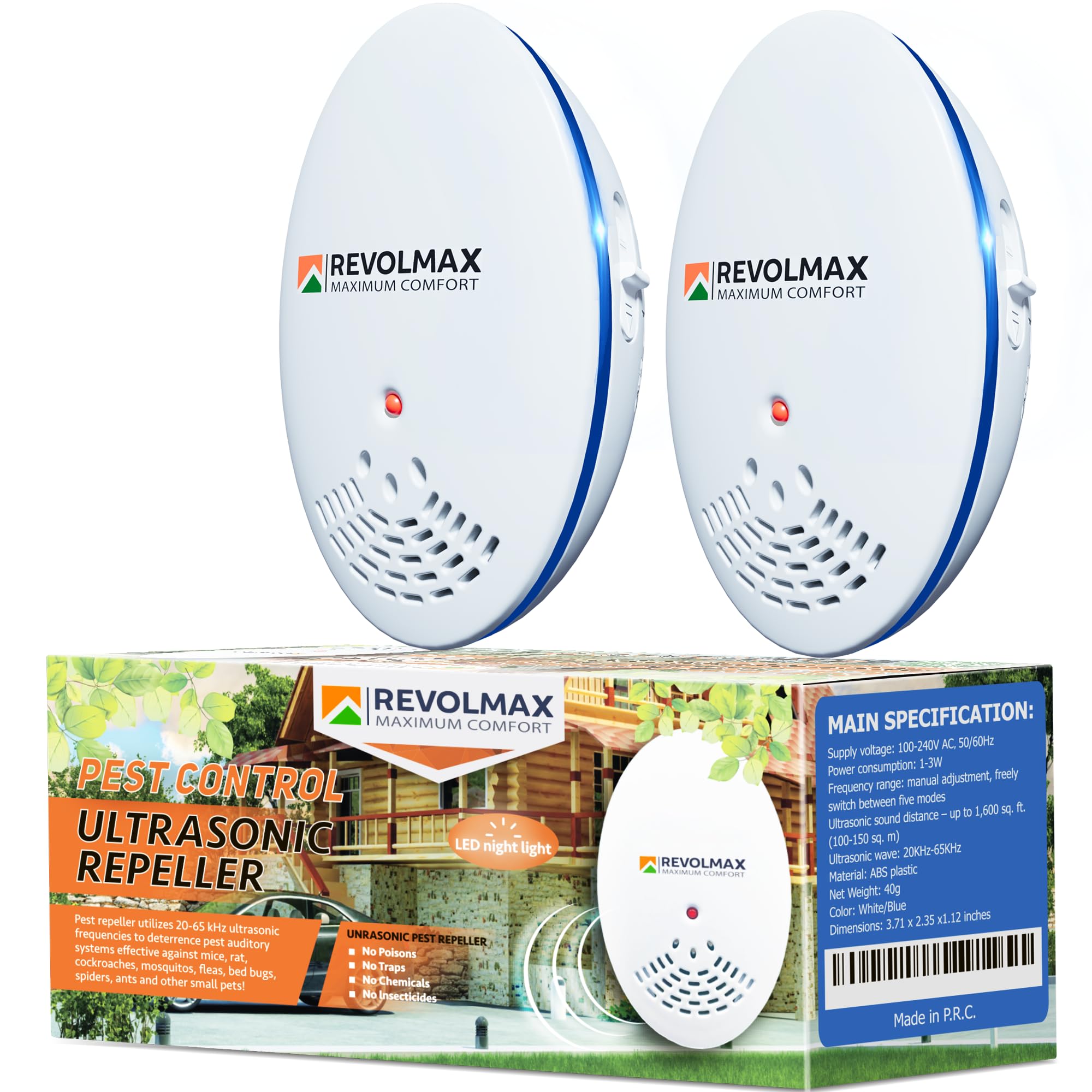 Rodent Rx Plug In RX-4, Ultrasonic Pest Control Repeller - Electronic & Ultrasound ...