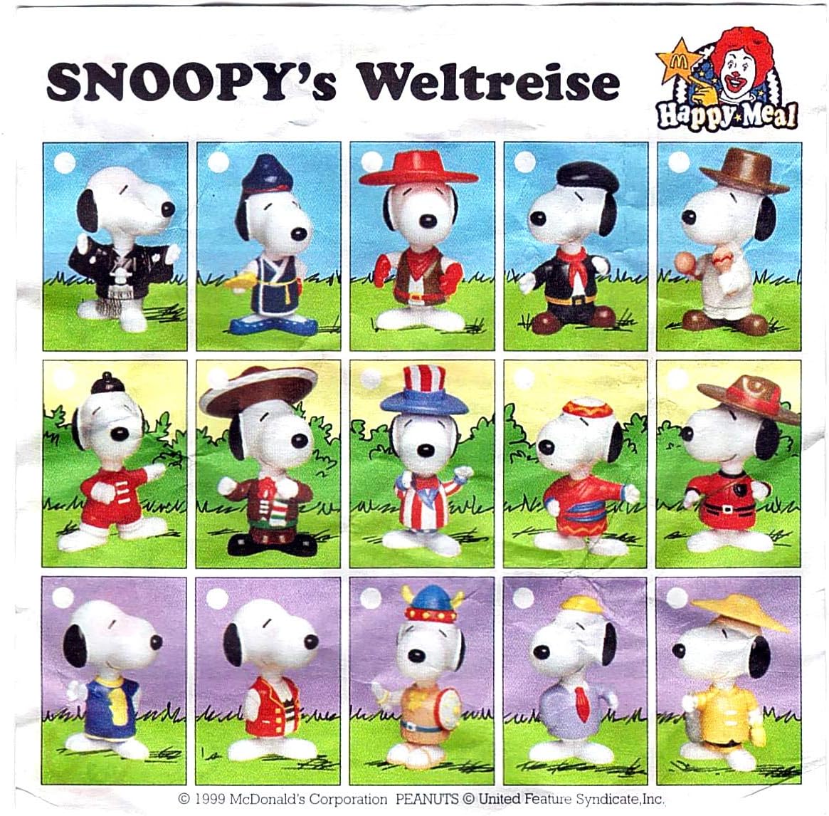 juguetes de mcdonalds snoopy