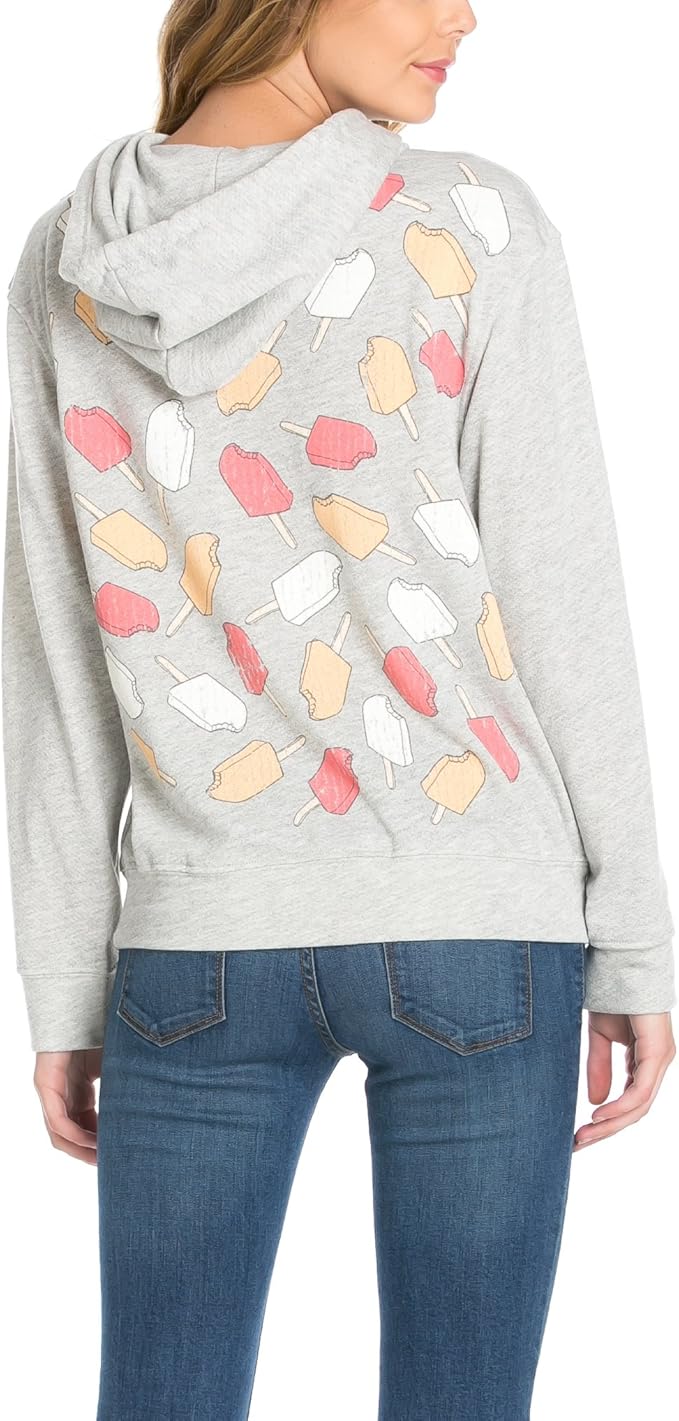 ICED LEAF Women's Popsicle Fashion Hoodie Grey Large at Amazon Womenâs Clothing store