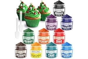 Food Coloring Powder - ERCorArt 10 Vivid Colors Powder Food Dye, Highly Concentrated Flavorless Food Coloring for Baking, Frosting, Cake Decorating, Icing, Cookies, Slime - 5g/Bottle