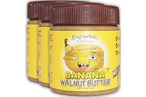 CRAZYGONUTS Crazy Go Nuts Walnut Butter - Banana, 9 oz (3-Pack) - Healthy Snacks, Keto, Vegan, Low Carb, Gluten Free, Superfood - Natural, Non-GMO, ALA, Omega 3 Fatty Acids, Good Fats and Antioxidants