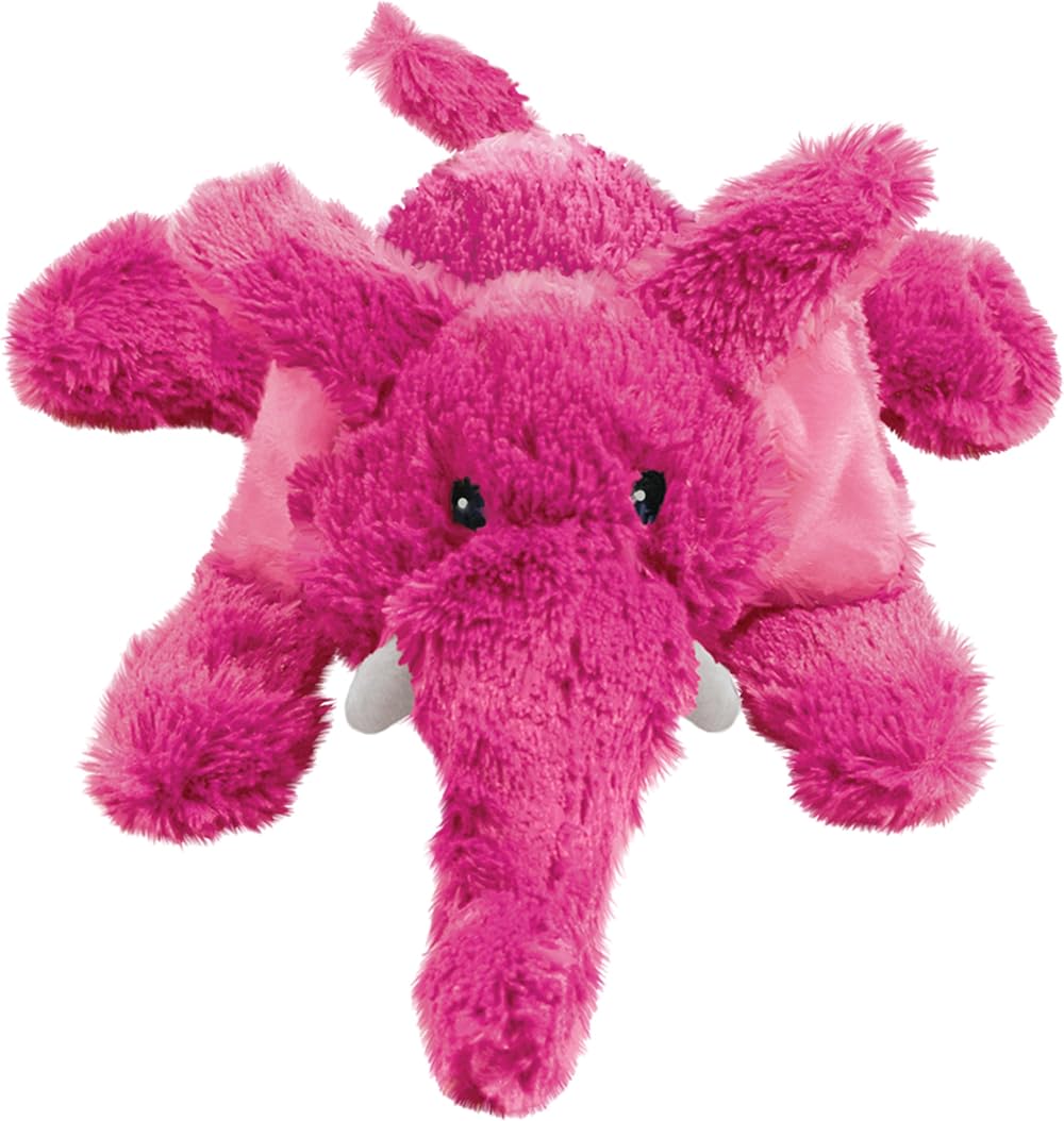 KONG Cozie Elmer Elephant Indoor Cuddle Squeaky Plush Toy Small