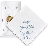 W&F GIFT Handkerchief - 12" x 12" - Something Blue for Bride on Wedding Day - Fun Gift