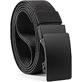 MILORDE Men's 1.38" Nylon Ratchet Belt, Casual Web Click Belt for Jeans, Business Dress, Adjustable Trim to Fit
