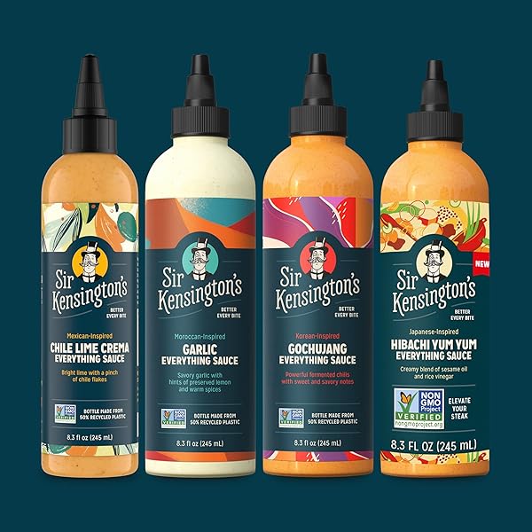 SIR KENSINGTON’S EVERYTHING SAUCE HIBACHI YUM YUM SAUCE FOR DRESSING DIPPING & DRIZZLING NON-GMO CERTIFIED HUMANE KETO GLUTEN FREE KOSHER & DAIRY FREE 8.3 OZ