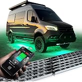 OPT7 Aura Pro RGB Aluminum RV Underglow Lights with App &amp; Remote Control | Multicolor Music Sync Lighting, Exterior Accent Kit for Motorhome, Outdoor Camper Accessories, 12V Waterproof Rigid LED Bar