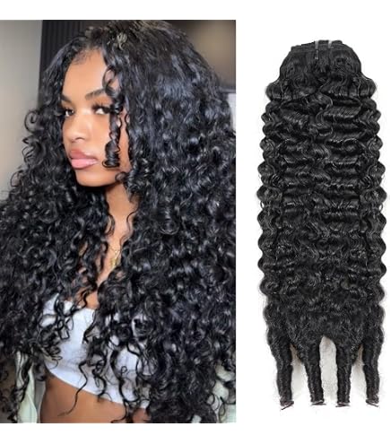 Amazon.com : Burmese Curly Clip in Hair Extensions Human  display picture 1