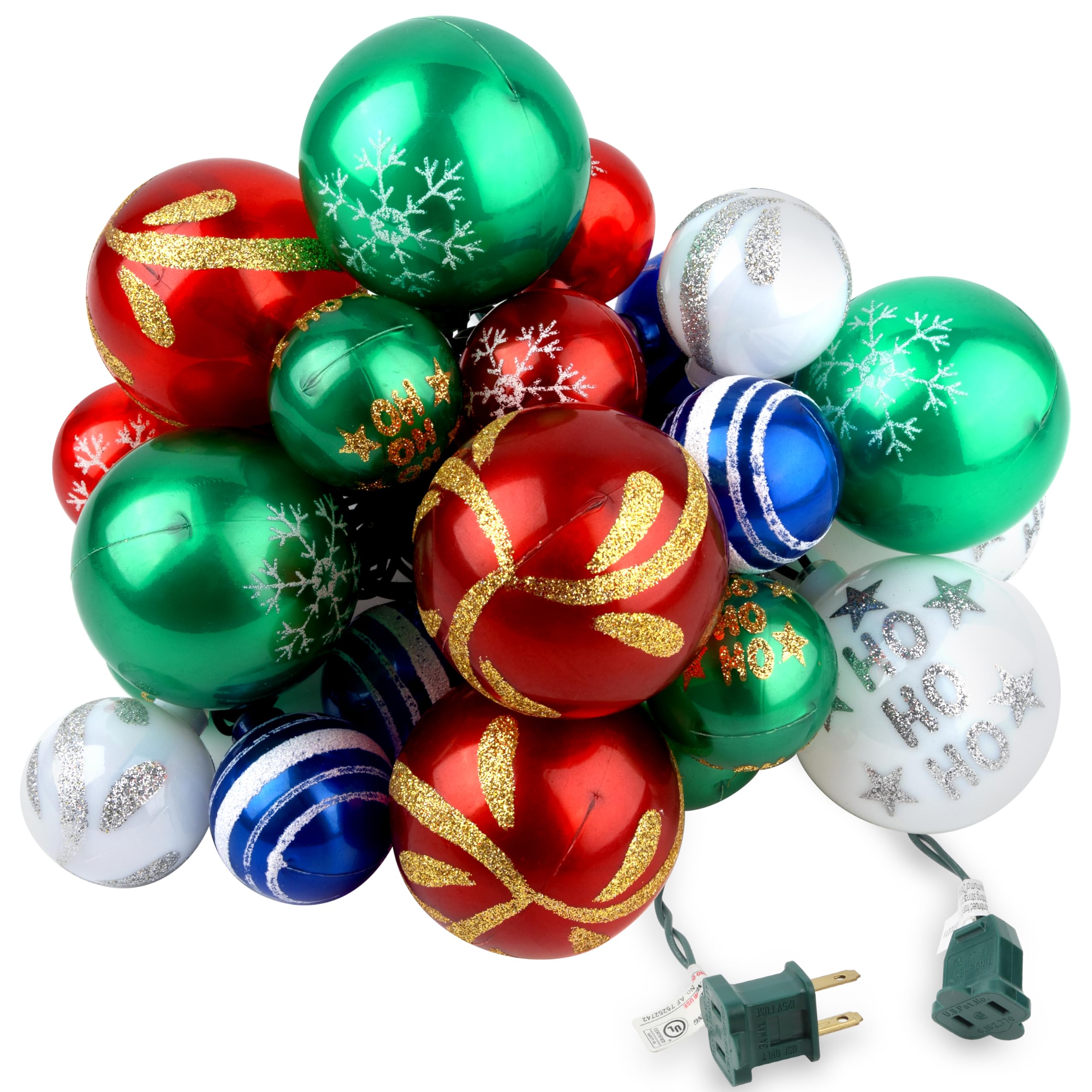 Photo 1 of AIRIVO Christmas Tree Lights Ornaments, 28ft 25 Bulb Christmas String Lights Indoor, Christmas Lights Plug in Expandable Wire, Ornaments for Christmas Tree Decorations