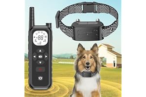 Wireless Dog Fence - Electric Fence for Dogs with Training Collar, Rechargeable Pet System Waterproof & Flash Light Portable 