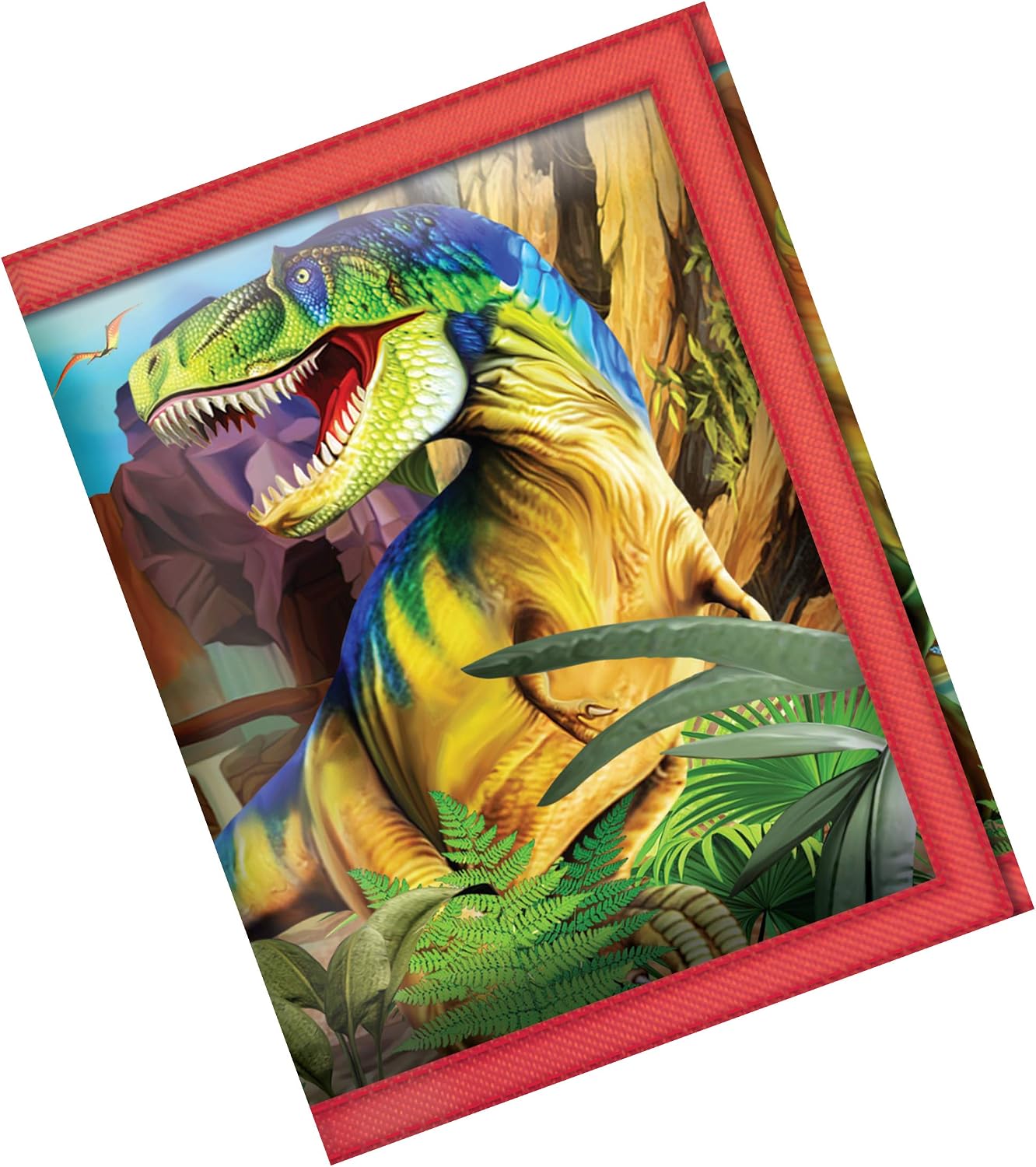 3D LiveLife Wallets, Dino Smiles from Deluxebase. Cool Lenticular Dinosaur Trifold Wallet with Zipper, Coin Pocket