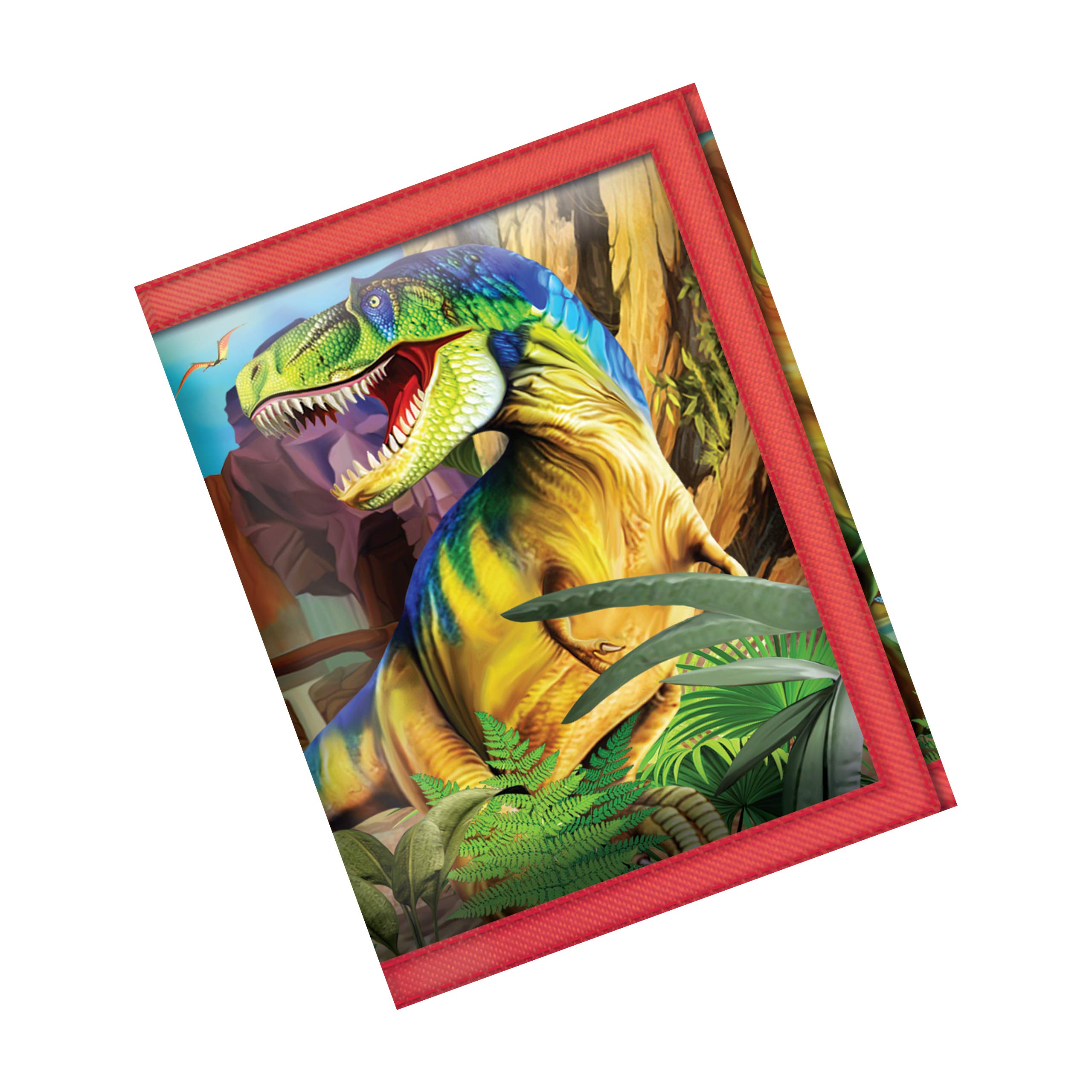 3D LiveLife Wallets - Dino Smiles from Deluxebase. Cool Lenticular Dinosaur Trifold Wallet with Zipper, Coin Pocket, Keyring and Card Holder. Animal Themed Small Gifts for Men and Women.