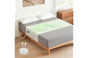 Groundingtop Grounding Sheets Mat for All Mattress Sizes,10% Silver Fiber+90% Cotton Fitted Grounding Mat for Bed Grounded Sheets Earth Mat Pad,Earth Connected, Healthy Sleep(White, 106 * 23.6 inch)