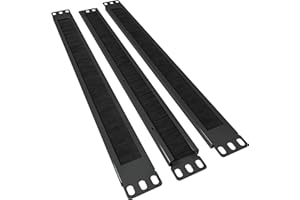 1U Brush Panel (3 Pack) 19 inch Rackmount Strip Cable Management Spacer for Network Server Rack Cabinet Enclosure - High Density Filler (Increased Airflow - Decreased Dust Acumulation) Tupavco TP1730