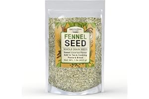Unpretentious Fennel Seeds (1 lb) Whole Seeds, Use in Teas & Cooking, Fiber Rich, Sweet Licorice Flavor