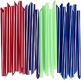 Extra-Wide Smoothie Straws [100 Pack] Bubble / Boba Tea Straws, Individually Wrapped, Assorted Colors