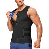 Junlan Waist Trainer Mens Sauna Suit Shirt Sweat Vest Weight Loss Gym Faja