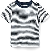 Janie and Jack The Striped Slub Tee, Navy Blue, 6-12