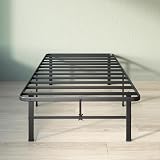 Zinus Rumi 14in Twin Metal Bed Frame, Quick Assembly SmartBase® Mattress Foundation, Heavy Duty Sturdy Steel with No Box Spring Needed, Eco-Friendly Packaging, Black