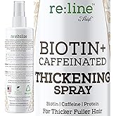 Biotin Hair Thickening Spray for Volume and Growth - NATURAL Volumizer with CAFFEINE for Thicker, Fuller Hair in Seconds