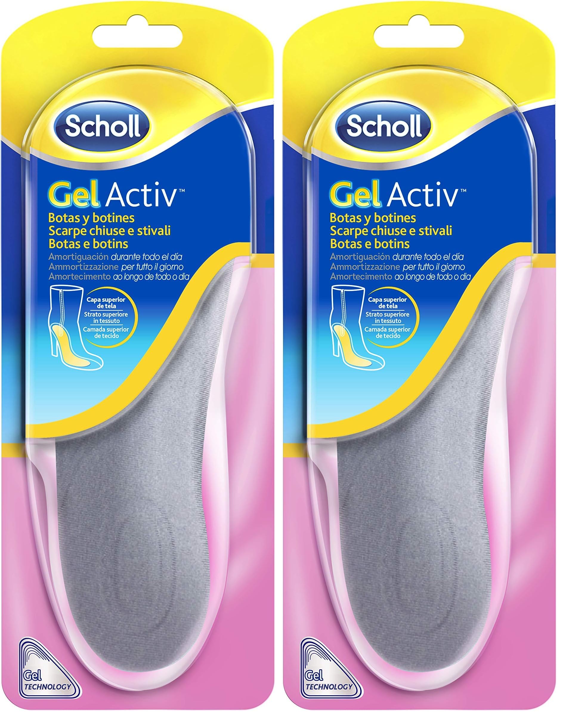 Scholl Optimal Insoles for Boots and Booties with Gel Active Technology, All Day Cushioning, 2 Insoles