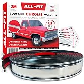 All-Fit Automotive Replacement SB - Square Body Side Molding for Chevy | OEM Grade Chrome Trim fits 1973&ndash;1987 Chevy C10 Trucks, GMC Pickup &amp; Suburban &ndash; Easy-Install Truck Accessories (2.25"/26 Ft)