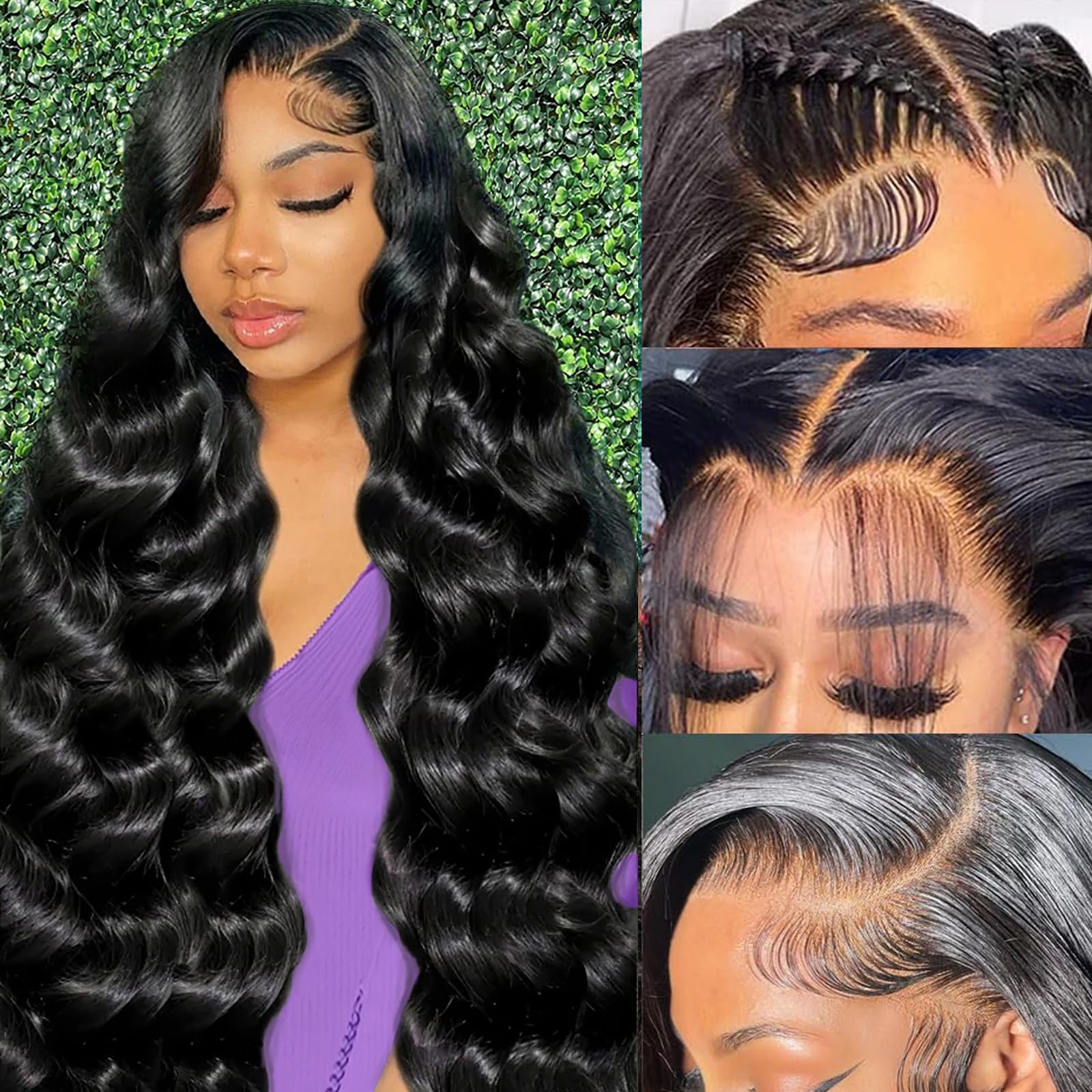 Best-Selling Front Lace Wigs Human Hair for Everyday 2025 1 Mua 30 inch Body Wave Lace Front Wigs Human Hair Pre Plucked HD Lace Frontal Glueless Wigs Human Hair 180 Density 13x4 Lace Front Wig with Baby Hair Natural Black Human Hair