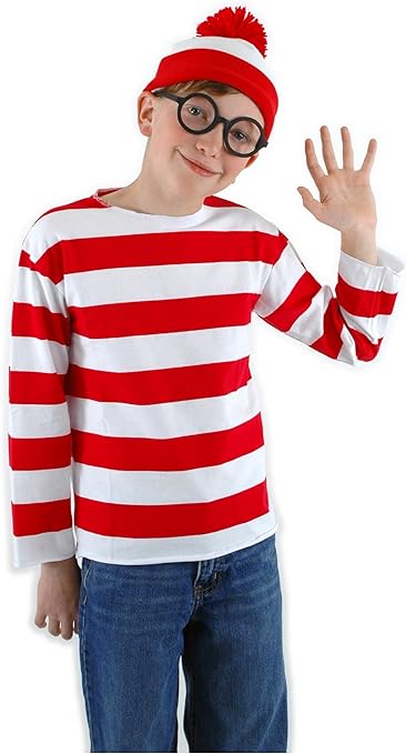 Amazon ウォーリーをさがせ グッズ ウォーリー ハロウィン コスプレ 衣装 ウォーリー 子供用コスチューム キット L Xl ジョーク どっきり おもちゃ