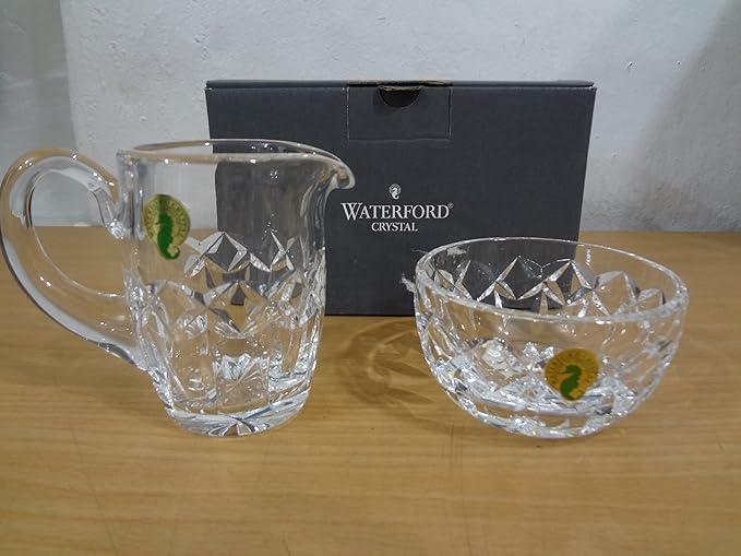 Waterford Crystal Ireland Lismore Creamer & Sugar Bowl Set